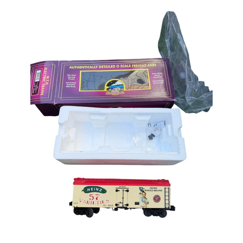 MTH Premier O Scale Heinz 57 Baked Beans Woodside Reefer Freight Car 20-94321